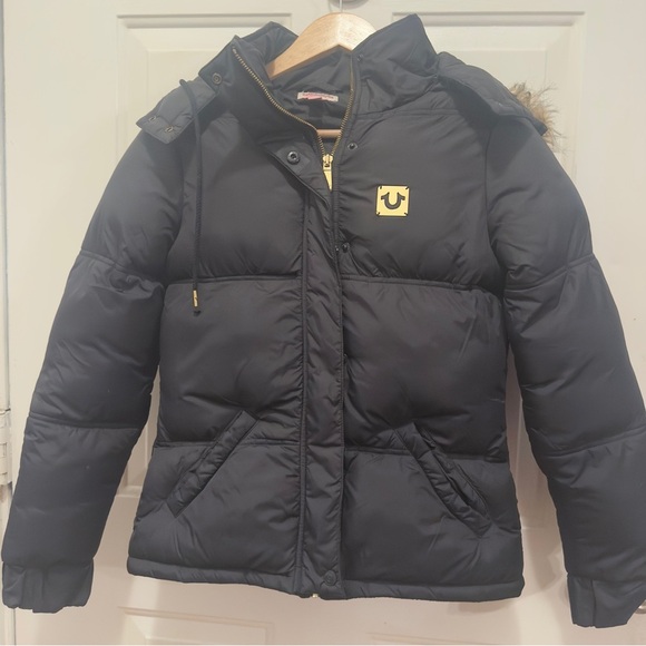 True Religion Black Womens Puffer Jacket - Picture 1 of 5